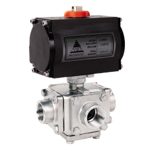 Electric 3-Way Ball Valves - ISO 5211 Direct Mounting