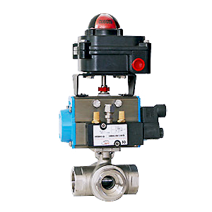 Pneumatic 3-Way Ball Valves