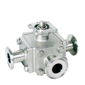 tri clamp 3-way ball valve