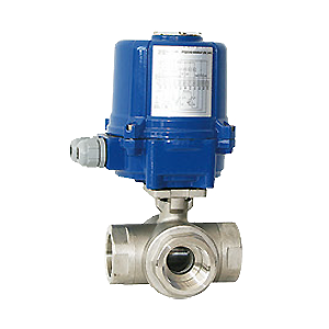Pneumatic 3-Way SS Ball Valves - ISO 5211 Direct Mounting