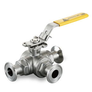 tri clamp 3-way ball valve